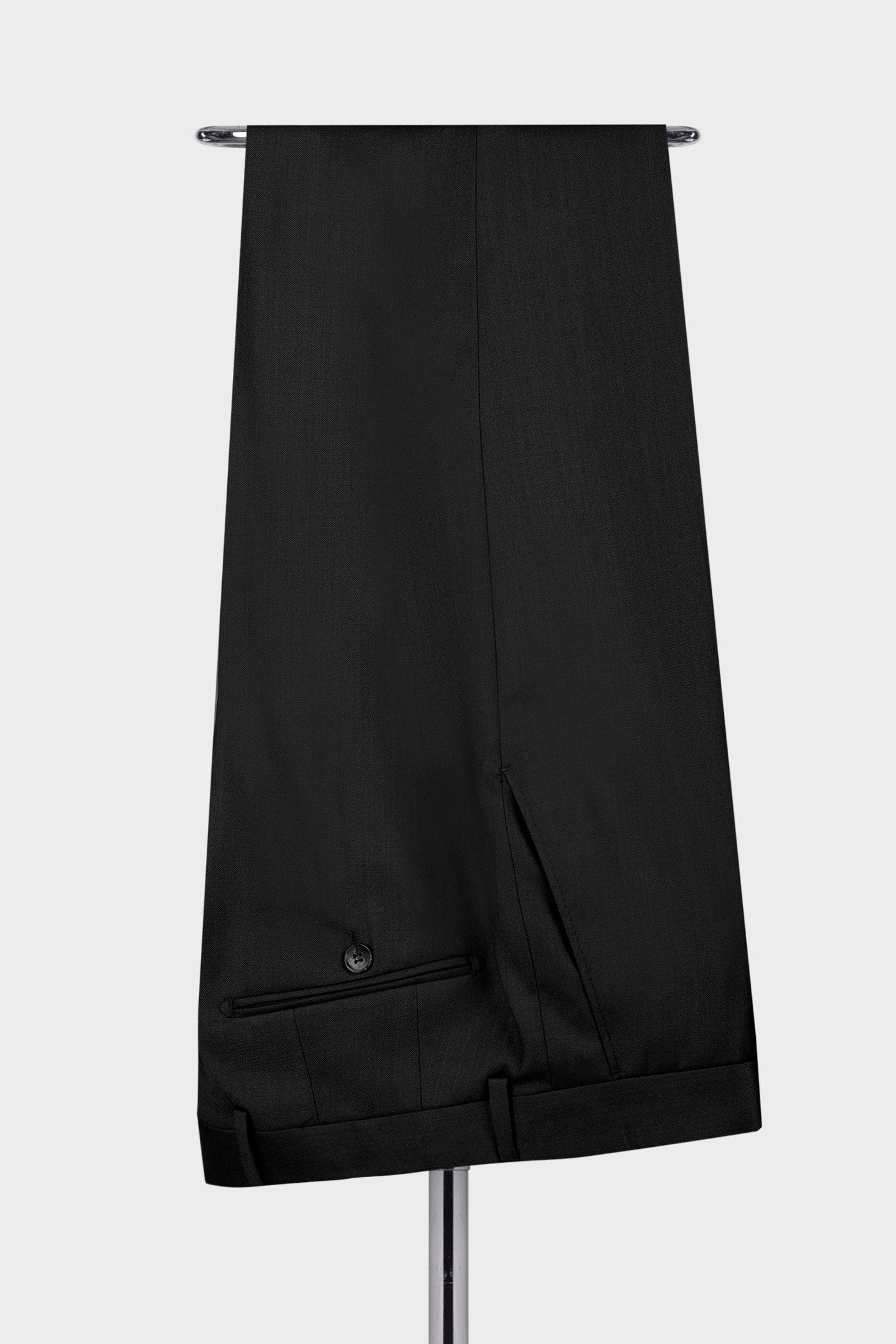 Black Double Breasted Bespoke Big and Tall Men Suit