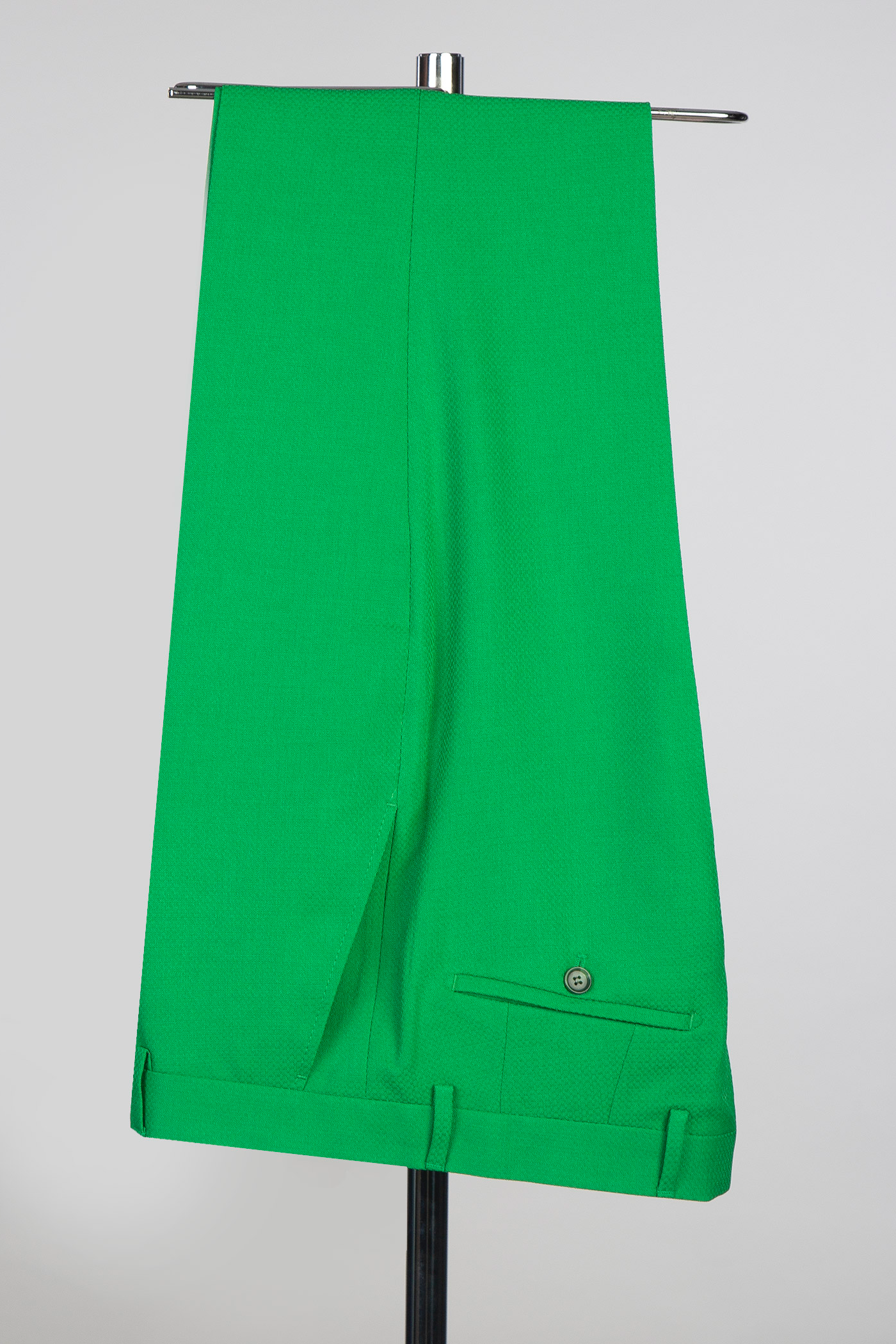 Hot Green Double Breasted Slim Fit Prom Suit with Special Collar