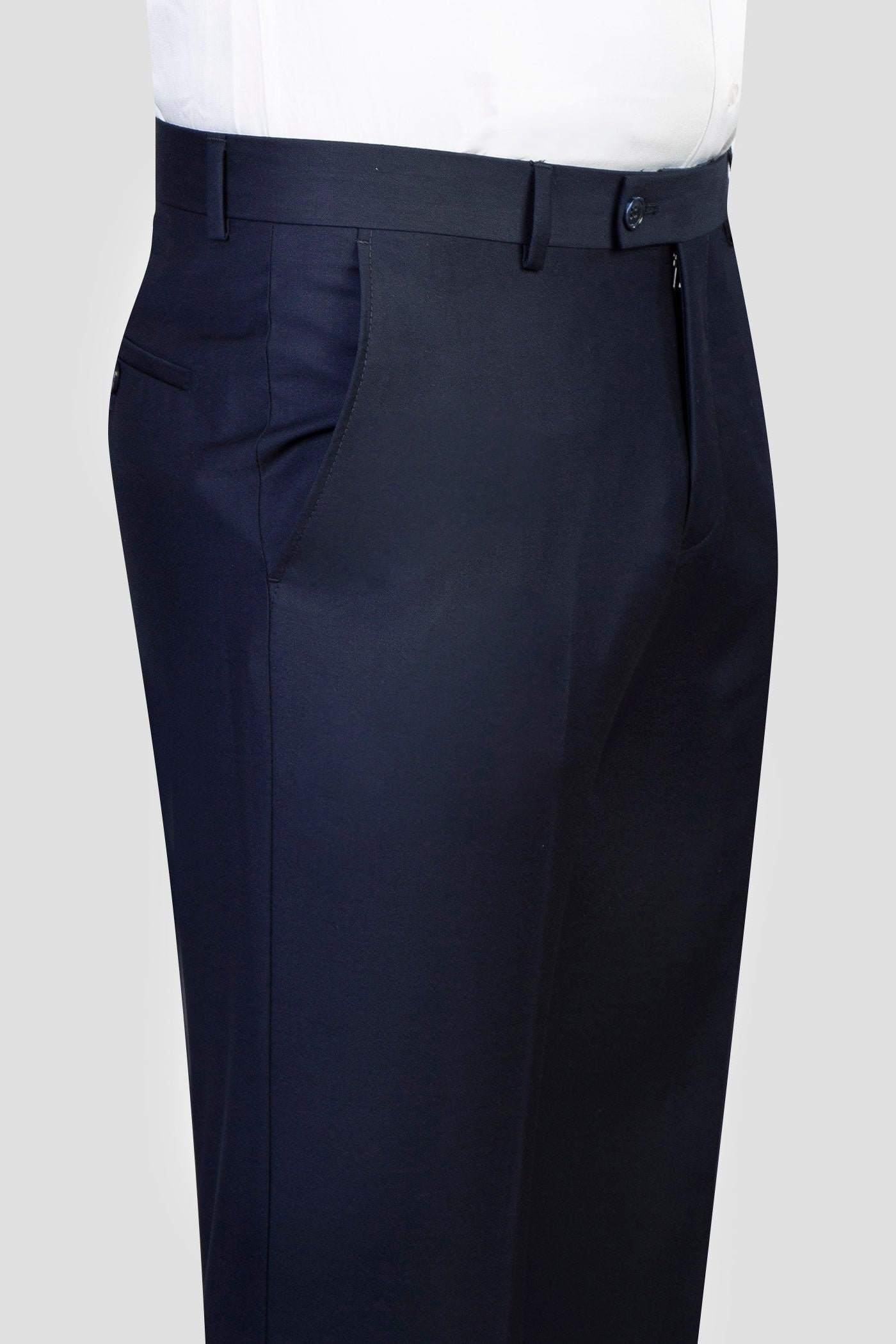 Dark Navy Double Breasted Slim Fit Prom Suit with Special Collar