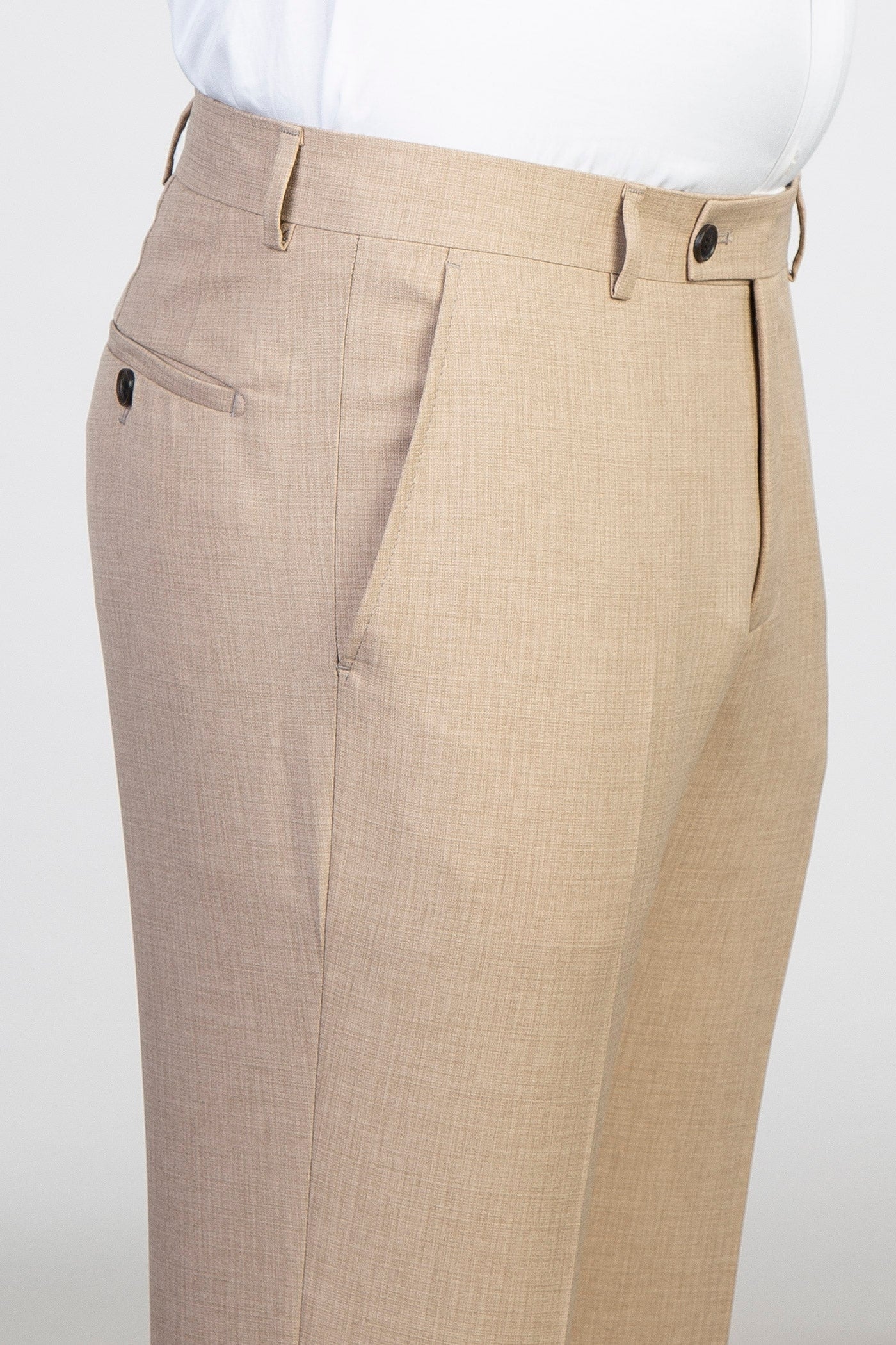 Khaki Double Breasted Slim Fit Prom Suit with Special Collar