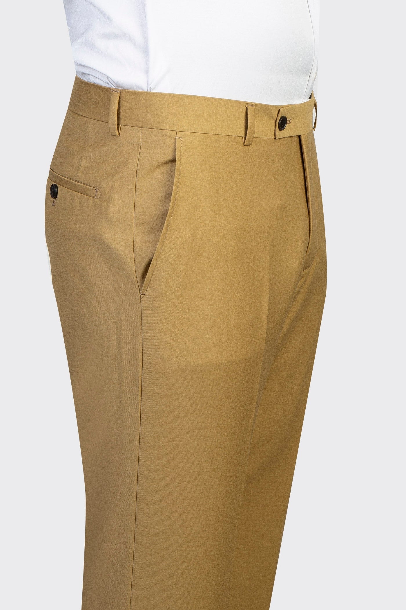 Gold Brown Double Breasted Slim Fit Prom Suit with Special Collar