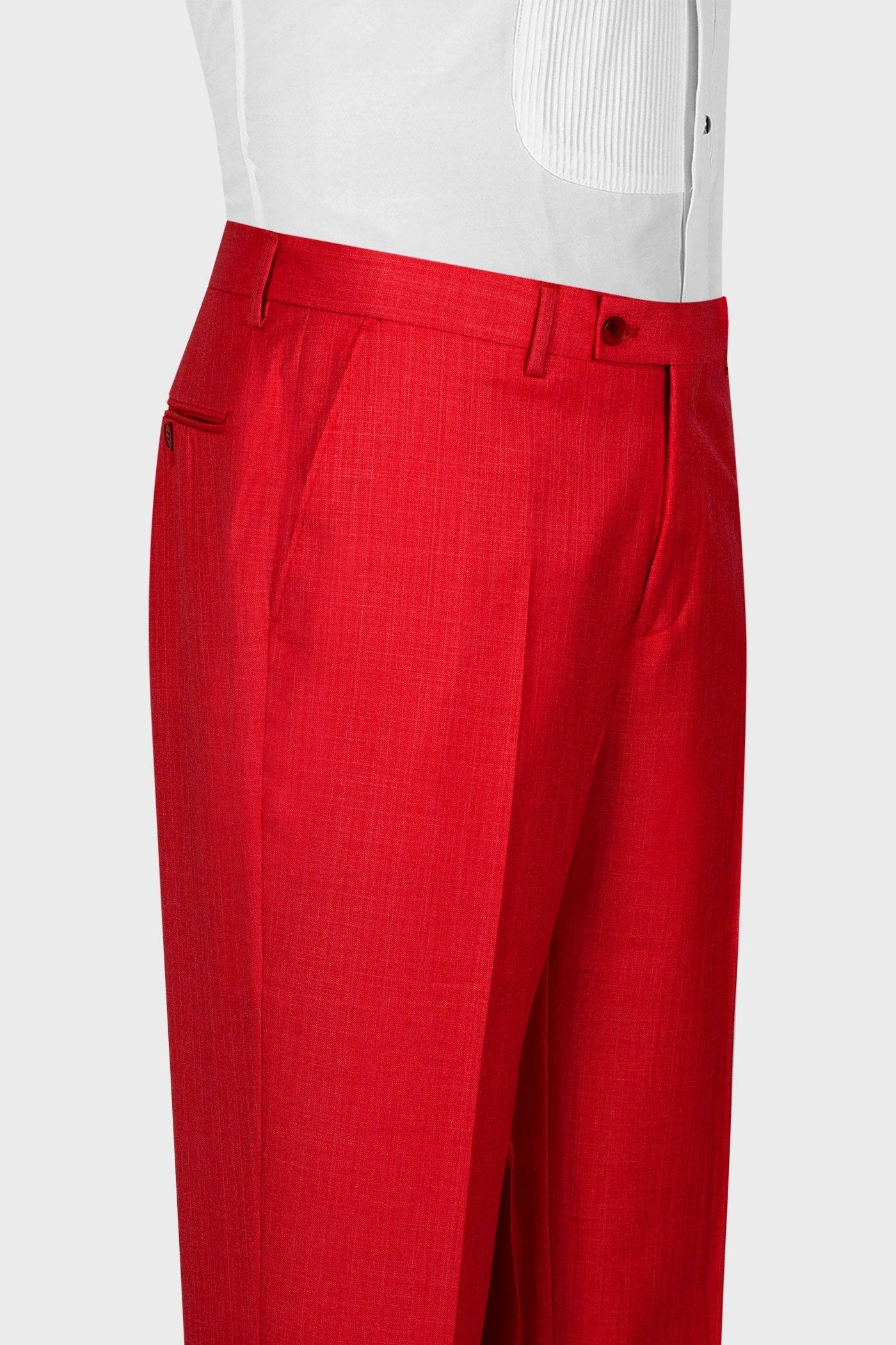 Hot Red Double Breasted Prom Men Suits with Gold Button