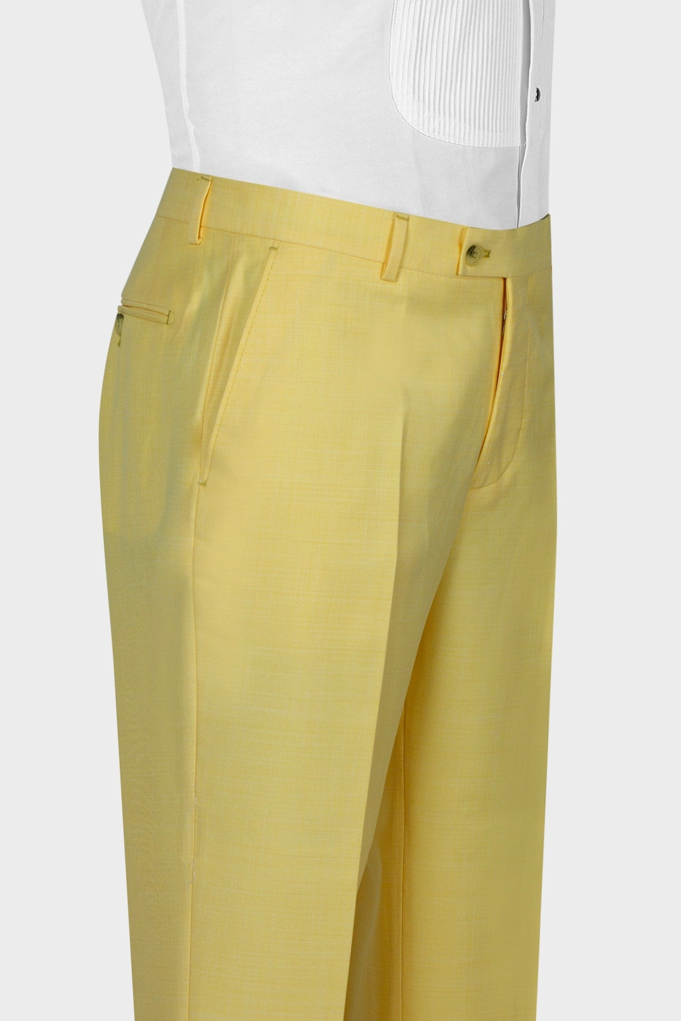 Yellow Double Breasted Prom Men Suits with Gold Button