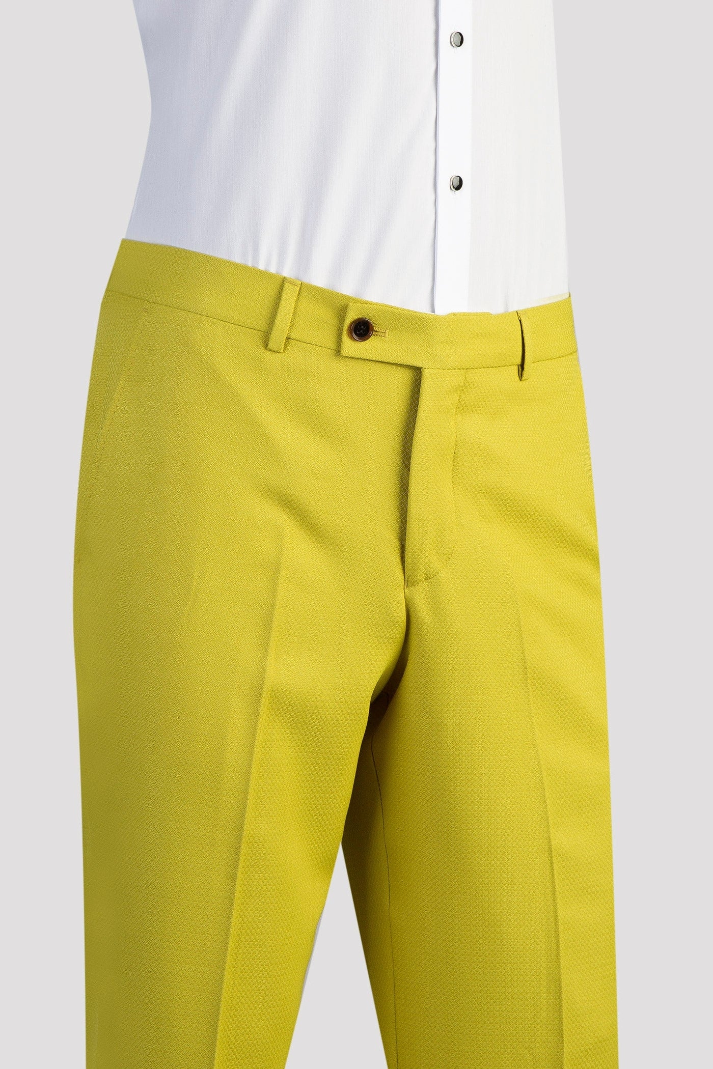 Yellow Shawl Lapel Double Breasted Prom Suits with Belt