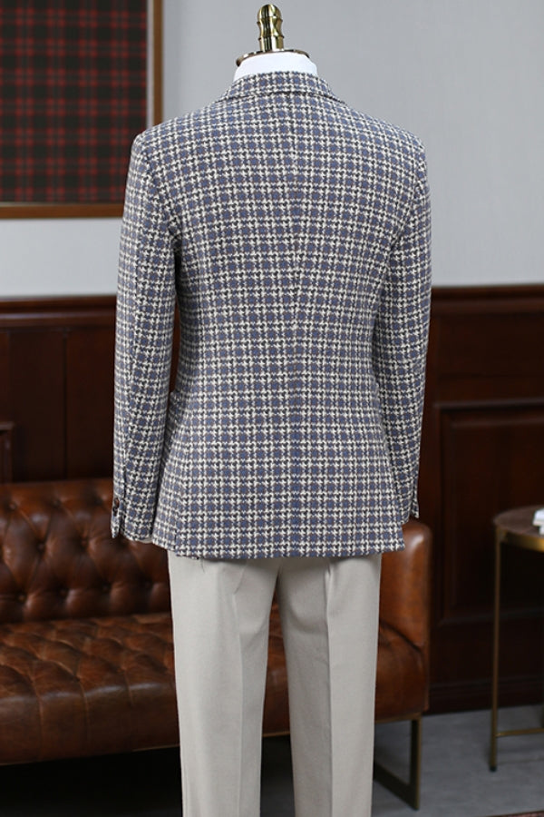 Retro Italian Naples Plaid Tweed Suit Blazer for Winter (No Pants)