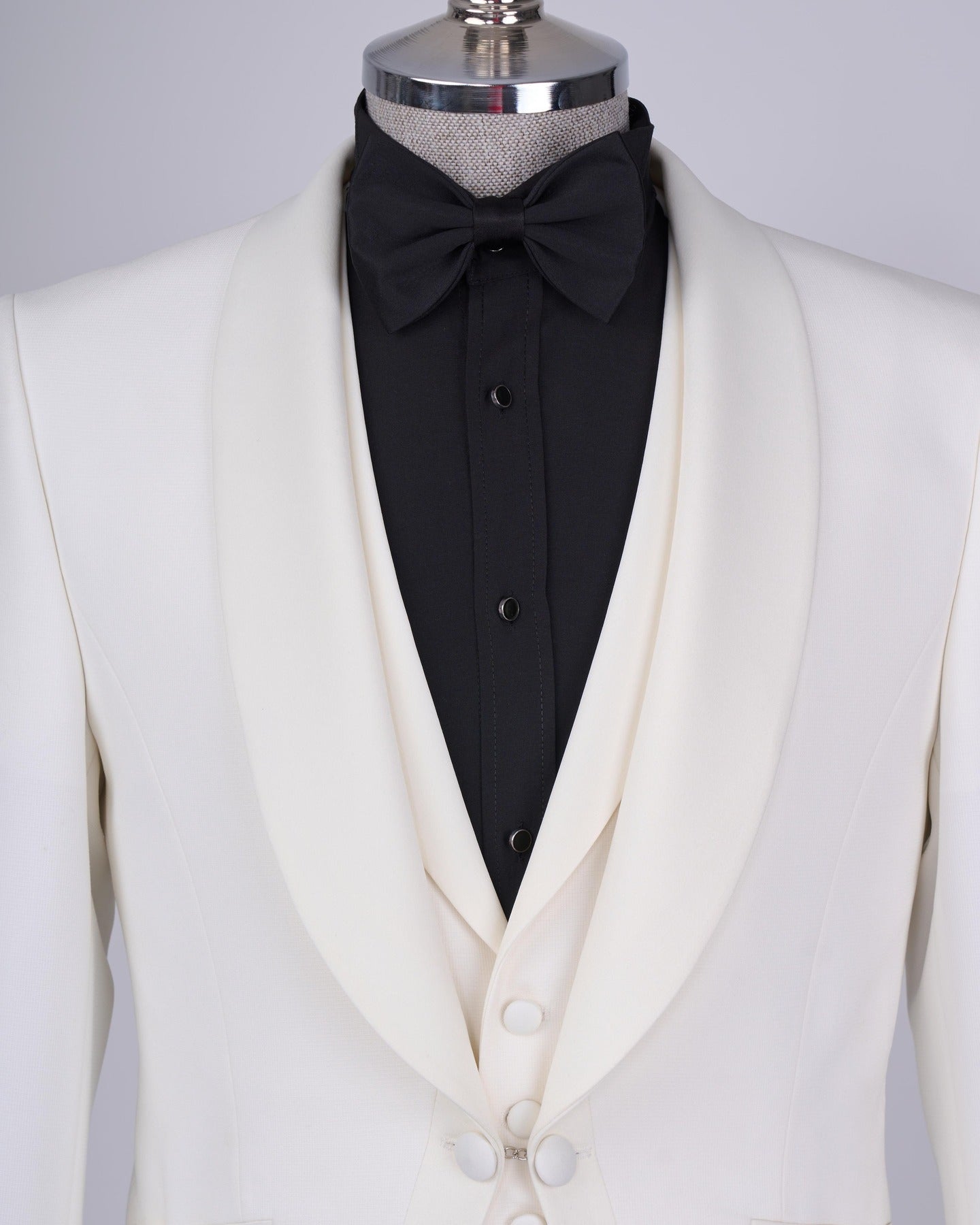 White 3-Piece Shawl Lapel Men Suits for Groom