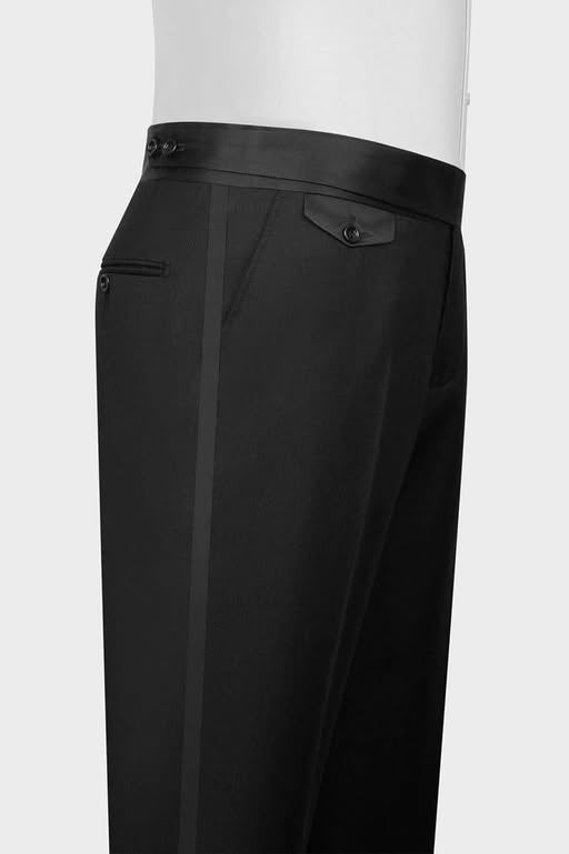 Black Jacquard Double Breasted Crystal Prom Men Suits