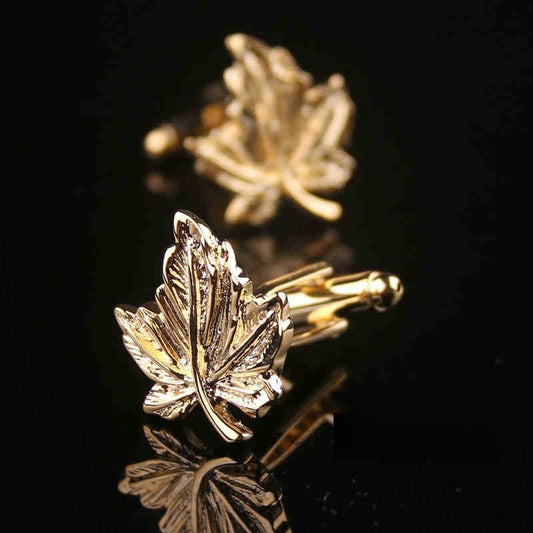 CTF0010 Gold Maple Leaf Cufflinks