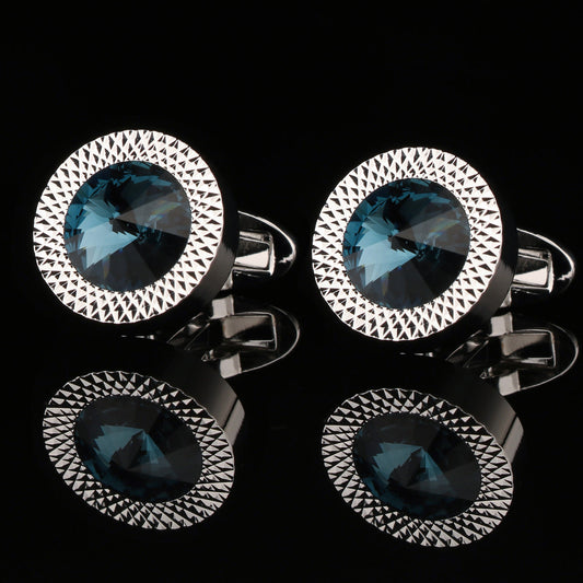 CTF0012 Large Dark Blue Diamond Cufflinks