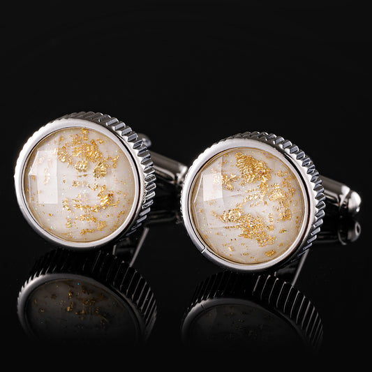 CTF0027 Frosty Gold Elegant Cufflinks