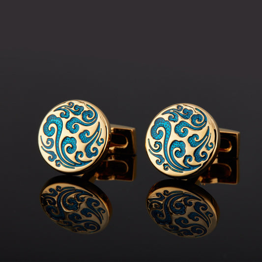 CTF0004 Gold Wave Cufflinks
