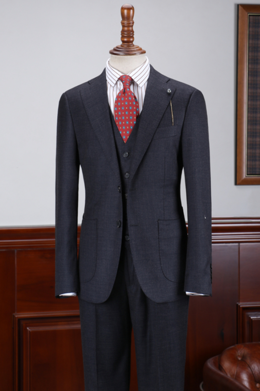 Cool Black 3 Piece Slim Fit Big and Tall Formal Business Suit