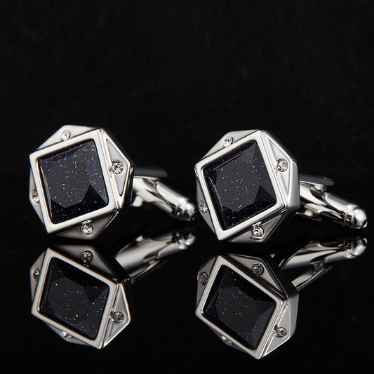 CTF0006 Silver Romantic Starry Sky Cufflinks
