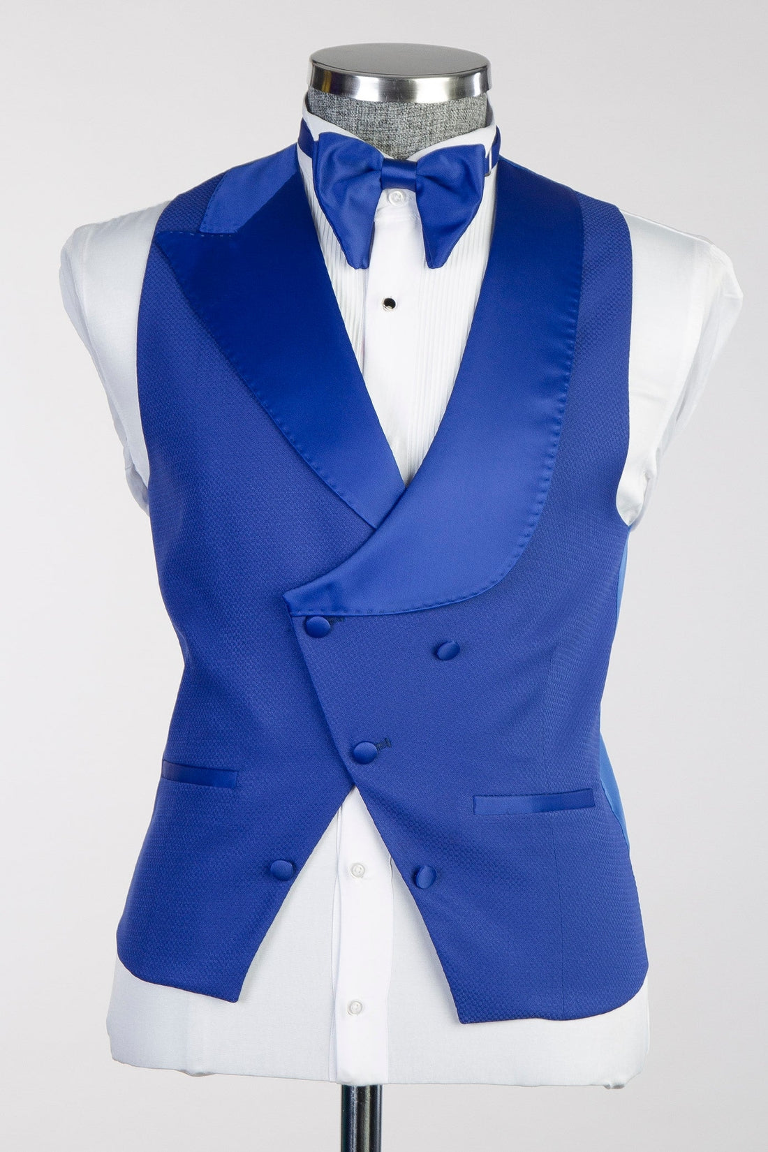 Royal Blue 3 Pieces Peak and Shawl Lapel Prom Men Suit