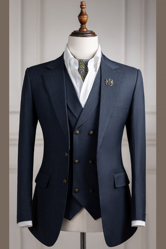 Dark Gray 3-Pieces Formal Business Suits with Pants