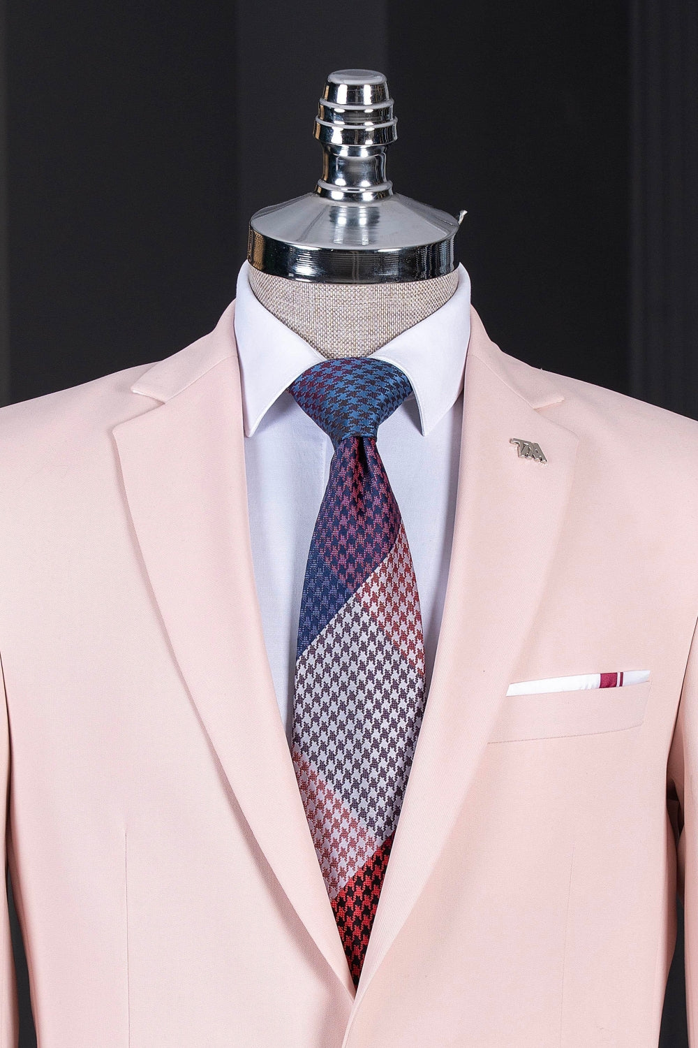 Lovely Pink One Button Notch Lapel Men Suit