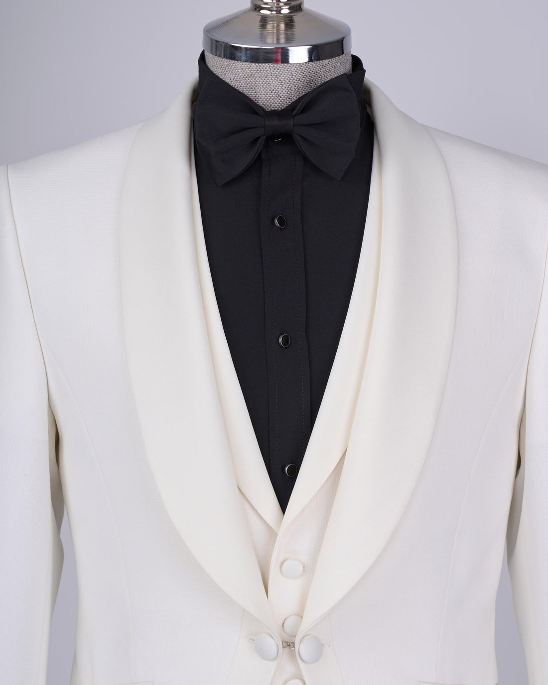 White 3-Piece Shawl Lapel Men Suits for Groom